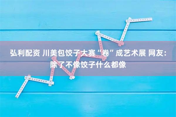 弘利配资 川美包饺子大赛“卷”成艺术展 网友：除了不像饺子什么都像