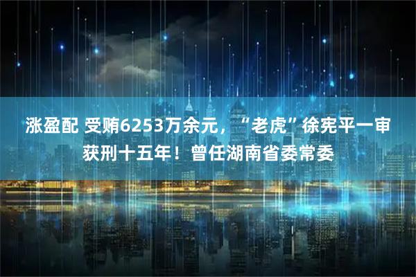 涨盈配 受贿6253万余元，“老虎”徐宪平一审获刑十五年！曾任湖南省委常委